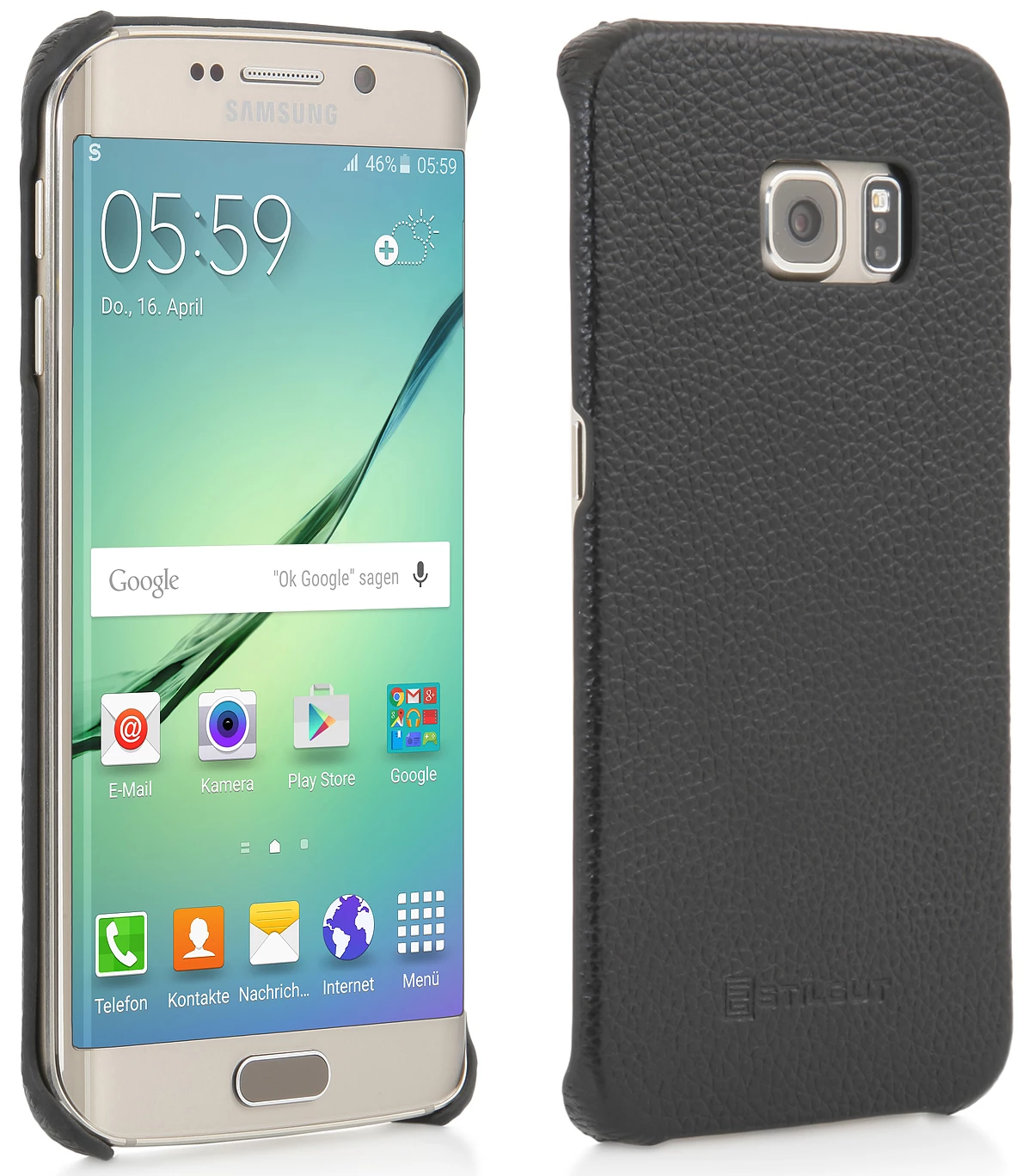 StilGut - Handyhülle Für Galaxy S6 Edge "Cover Type" Aus Leder