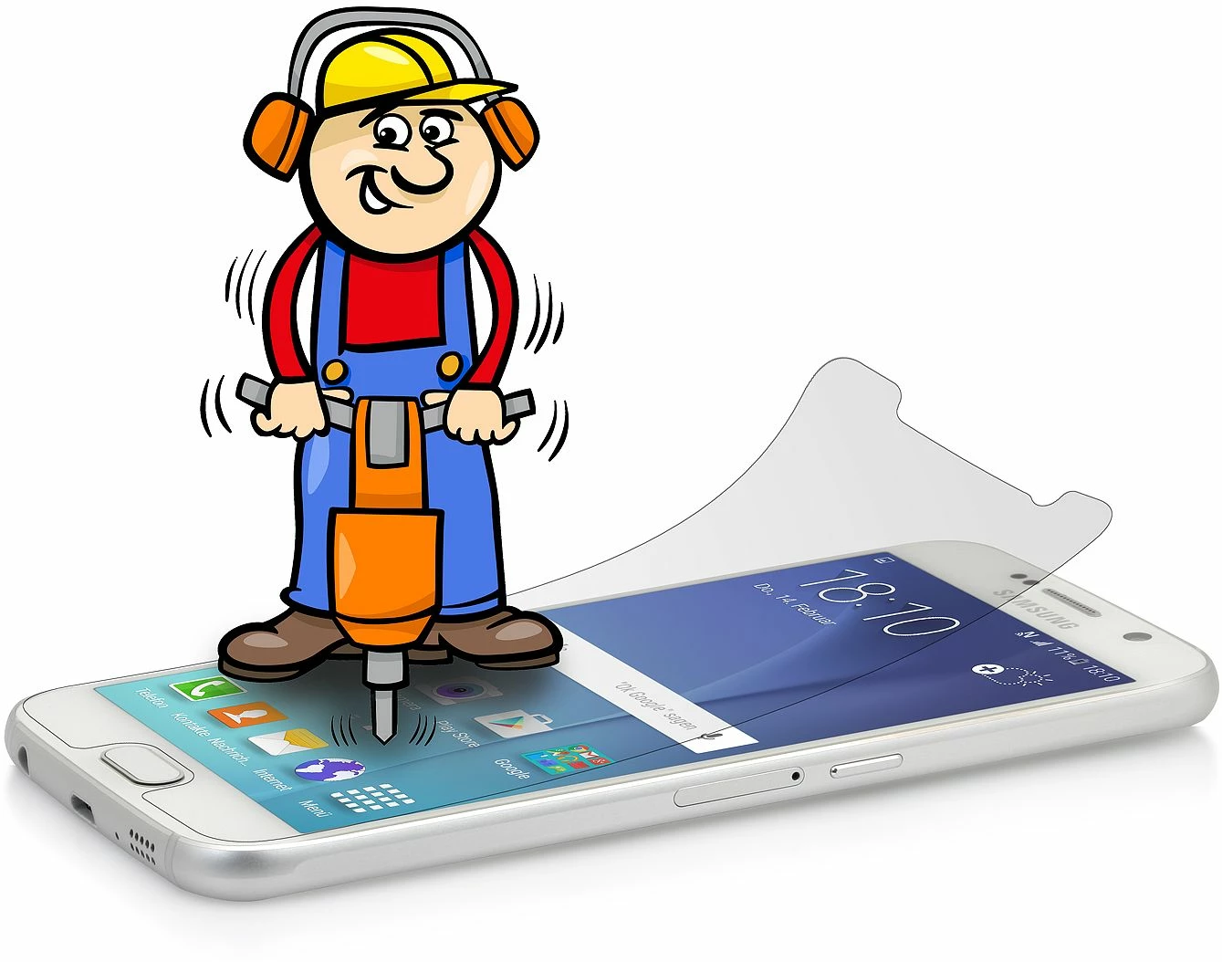 StilGut - Panzerglasfolie Für Galaxy S6 (2er-Pack) – Bild 3