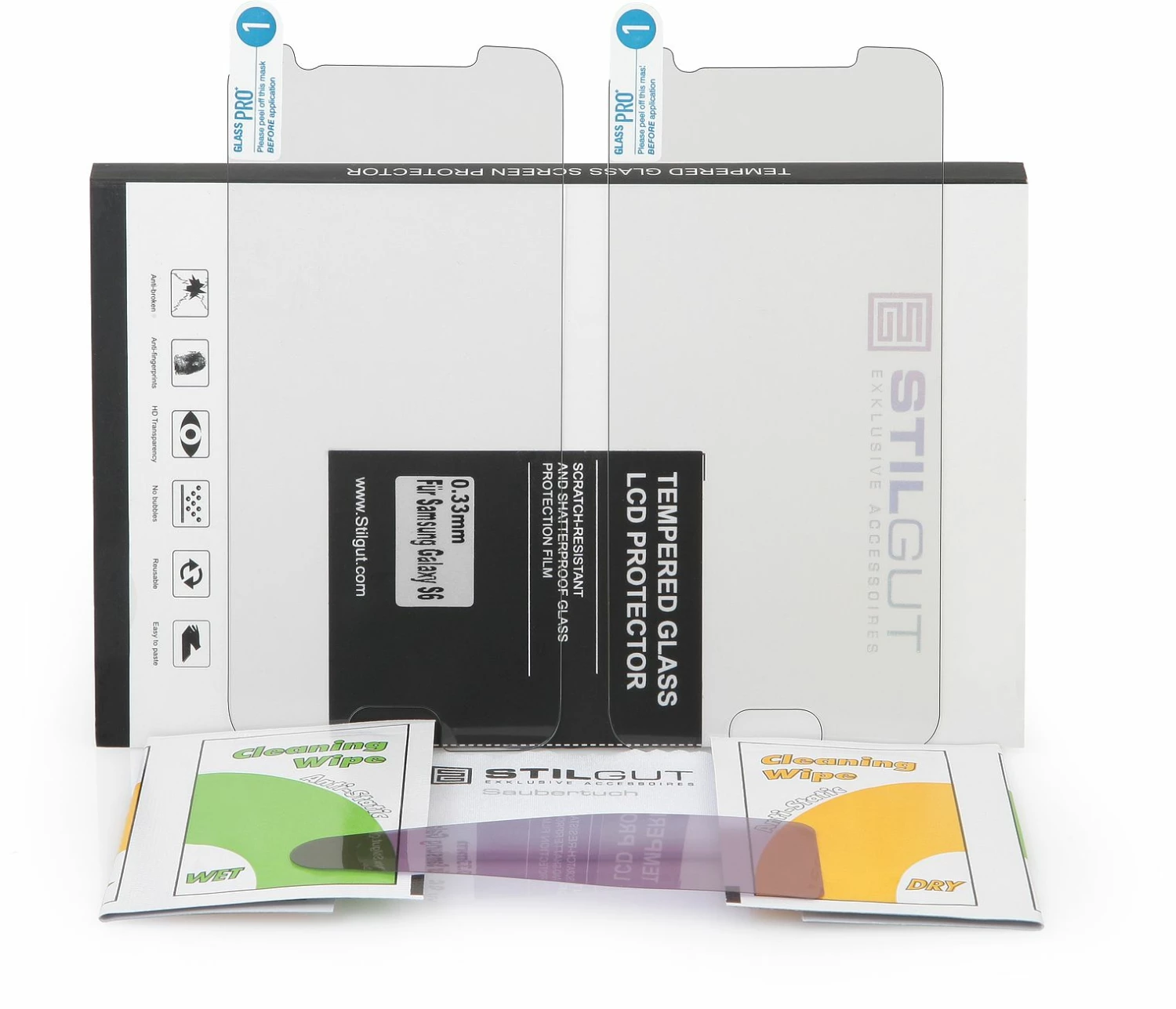 StilGut - Panzerglasfolie Für Galaxy S6 (2er-Pack) – Bild 5