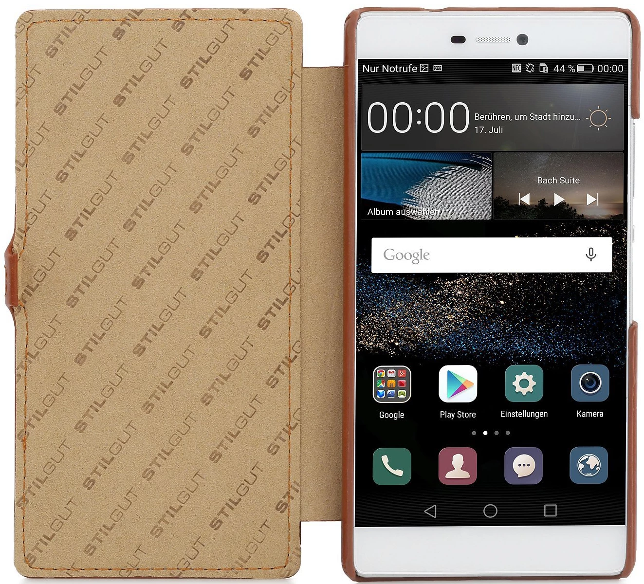 StilGut - Handyhülle Für Huawei P8 "Book Type" Mit Clip – Bild 2