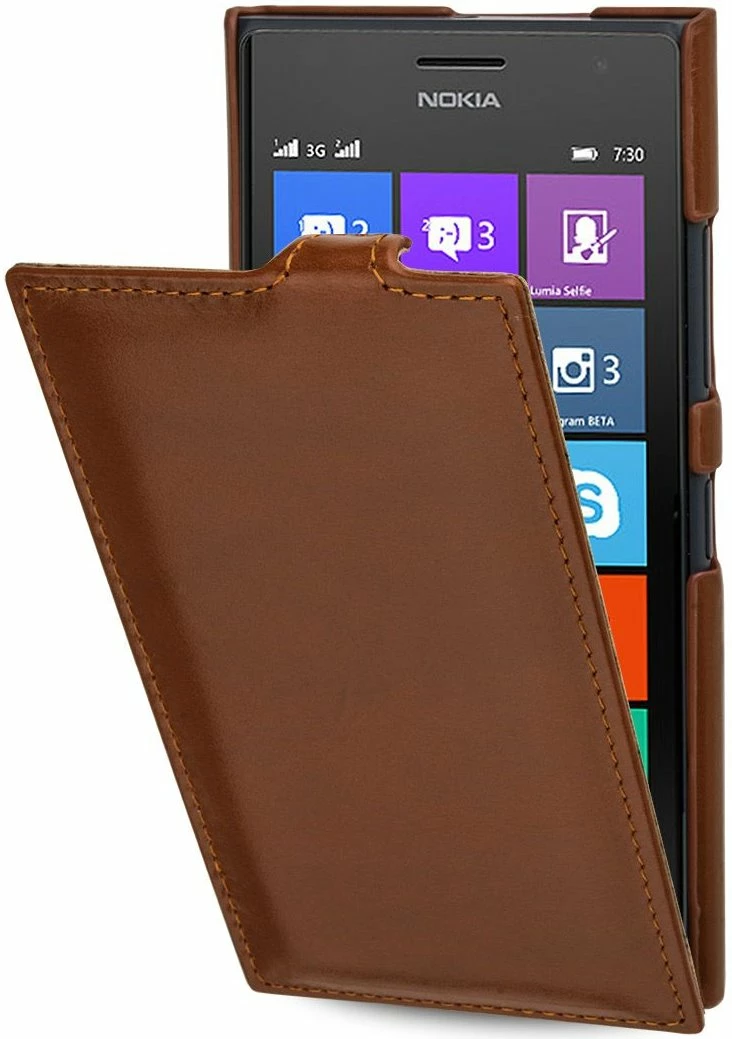 StilGut - Handyhülle Für Nokia Lumia 730 & 735 "UltraSlim" Aus Leder – Bild 7