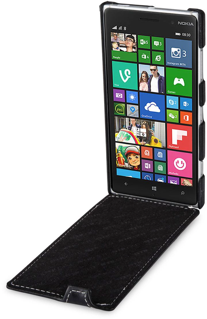 StilGut - Handyhülle Für Nokia Lumia 830 "UltraSlim" Aus Leder – Bild 2