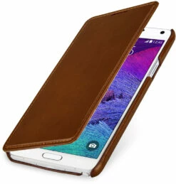 StilGut - Handyhülle Für Galaxy Note 4 "Book Type" Aus Leder