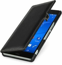 StilGut - Handyhülle Für Sony Xperia Z3 "Book Type" Mit Clip Aus Leder