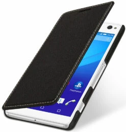 StilGut - Handyhülle Für Xperia C4 "Book Type" Ohne Clip
