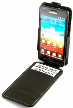 StilGut - Ledertasche Für Galaxy S2 I9100 & I9105 Mit Gürtelschnalle