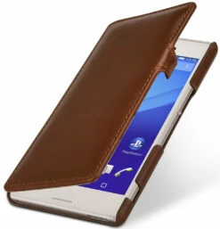 StilGut - Handyhülle Für Xperia M4 Aqua "Book Type" Mit Clip