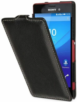 StilGut - Handyhülle Für Xperia M4 Aqua "UltraSlim" Aus Leder